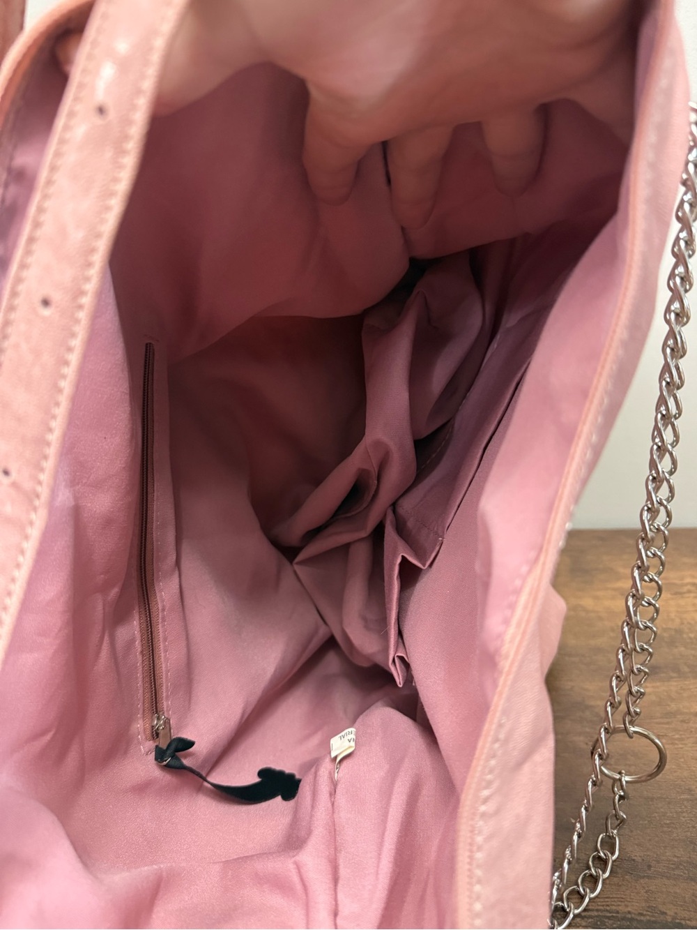 Everyday Pink Tote Bag - Soft Pink Shoulder Handbag - Picture 3 of 5